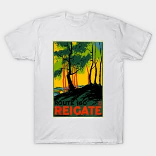 Reigate, England (Route 160) - Vintage Travel Poster T-Shirt